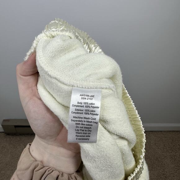 Atm Womens S Ivory Terry Cloth Fleece Sweatpant Pull On Joggers Cozy Neutral - Picture 6 of 7